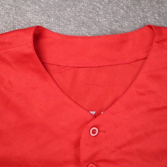 Texas Rangers Baseball Mitch Moreland #18 Size 50 Red Full Button Up Jersey - Picture 9 of 12